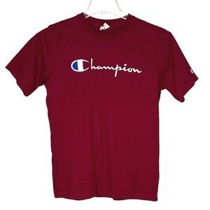 Champion T Shirt Mens Small Burgundy Reverse Weave Streetwear Sportswear Vintage